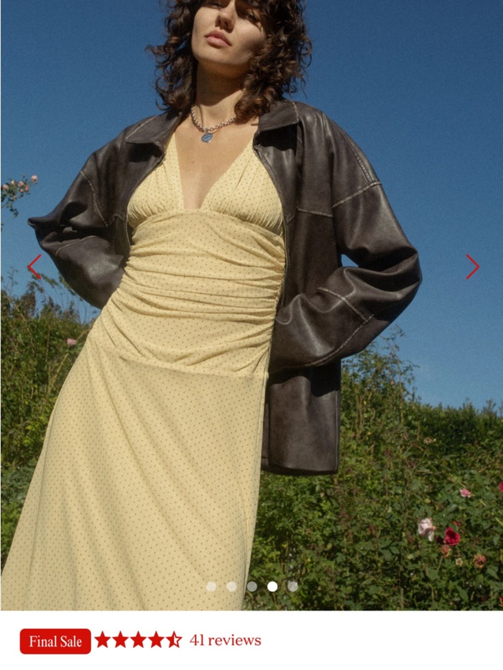 Lisa Says Gah Oversized Faux Leather Zip Jacket AND matching skirt in Dark Brown - Picture 4 of 8